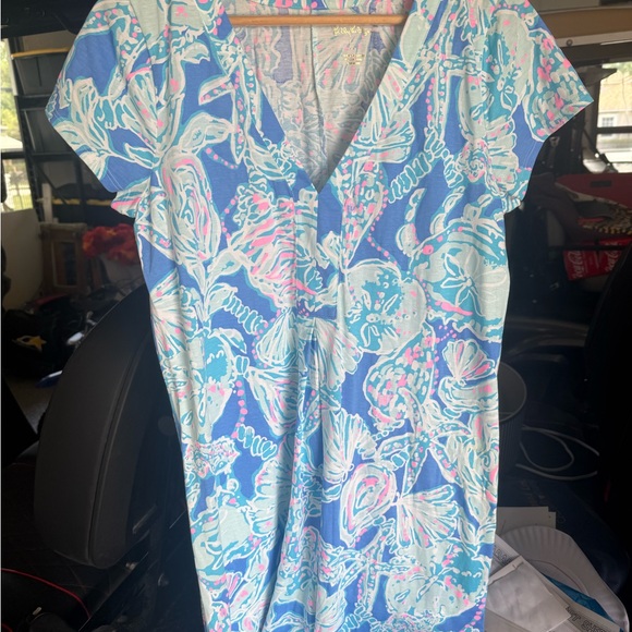 Lilly Pulitzer Dresses & Skirts - Lilly Pulitzer Blue and Pink Floral Midi Dress